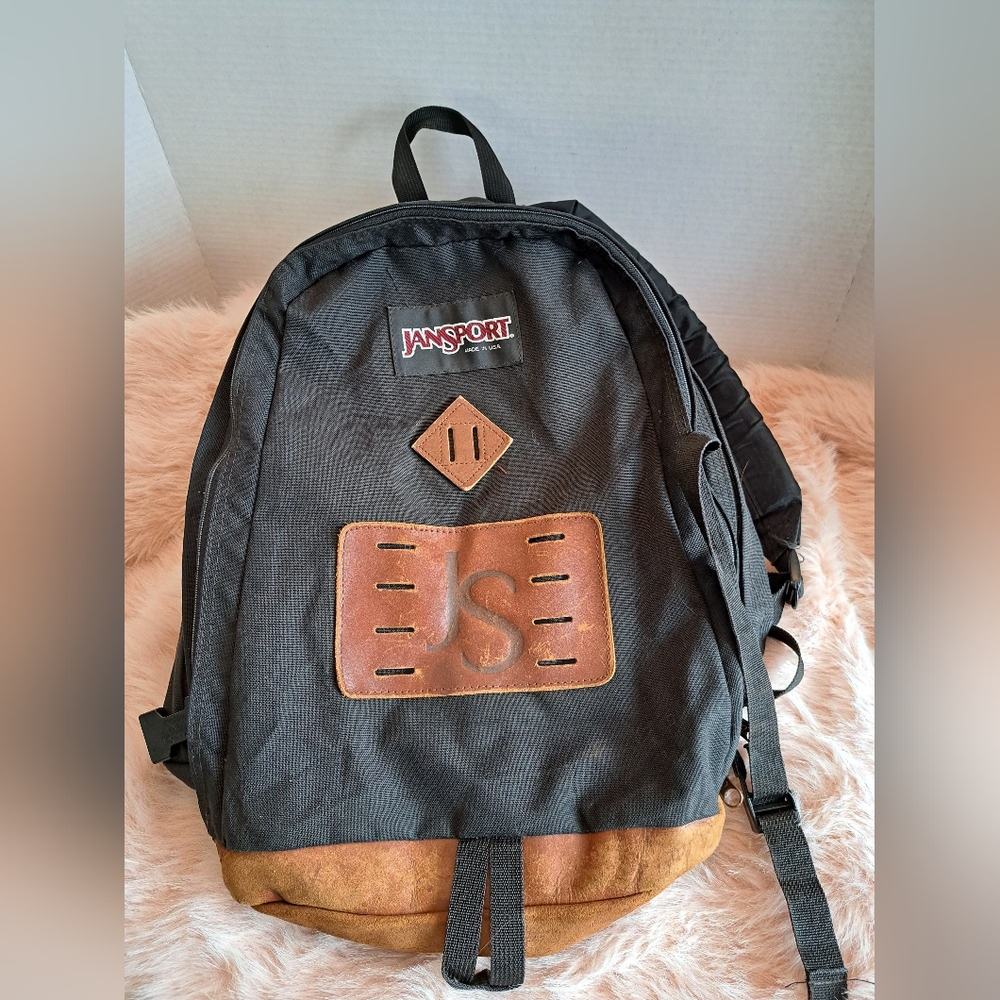 Vintage 90's JANSPORT backpack leather bottom